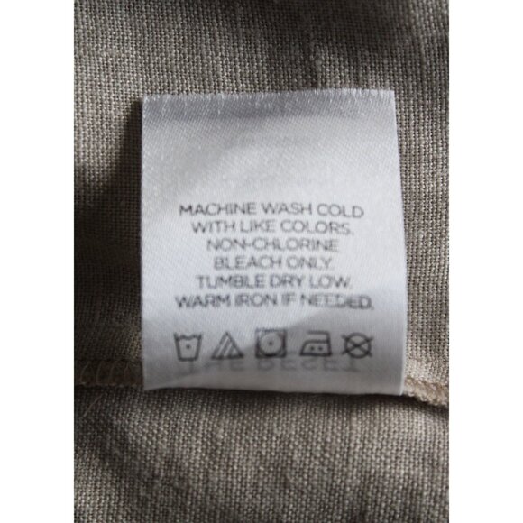 THE RESET R LABEL 100% Linen Beige Boxy Crop Top Tank, Size M Medium - Picture 12 of 12